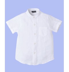 Camicia estiva bianca da neonato - Sarabanda