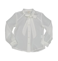 Camicia in crepon con fiocco - Trybeyond