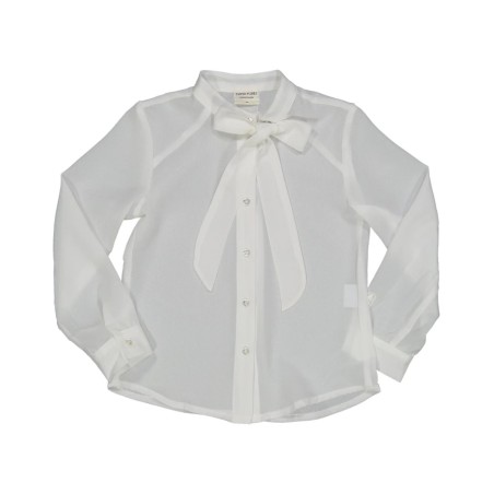 Camicia in crepon con fiocco - Trybeyond