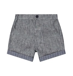 pantalone corto in lino da bambino in tessuto rigato - Melby