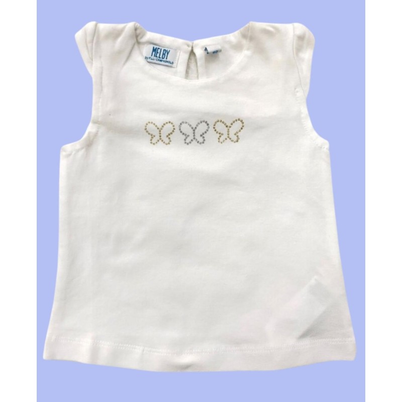 T-shirt estiva con farfalline neonata - Melby