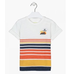 T-shirt estiva in cotone Multicolor Line da bambino - Losan