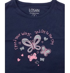 T-shirt con farfalle bambina - Losan