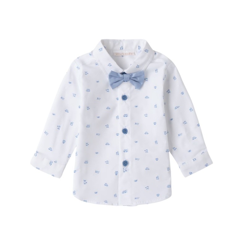 Camicia con papillon neonato - Sarabanda